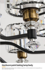 Boerner Boydston Gold/Black Crystal Chandelier - Reflect Lighting