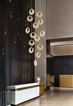 Priscila Coles Gold Staircase Chandelier - Colour & Brightness Changing