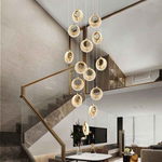 Priscila Coles Gold Staircase Chandelier - Colour & Brightness Changing