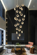 Priscila Coles Gold Staircase Chandelier - Colour & Brightness Changing