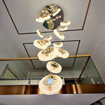 Priscila Coles Gold Staircase Chandelier - Colour & Brightness Changing