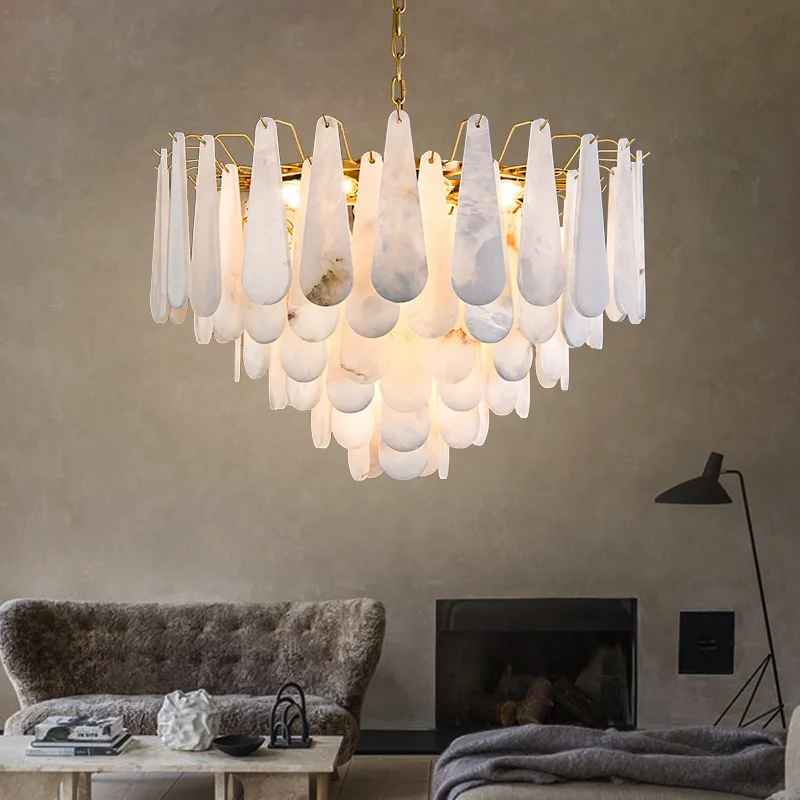 Lalma Copper Marble Chandelier