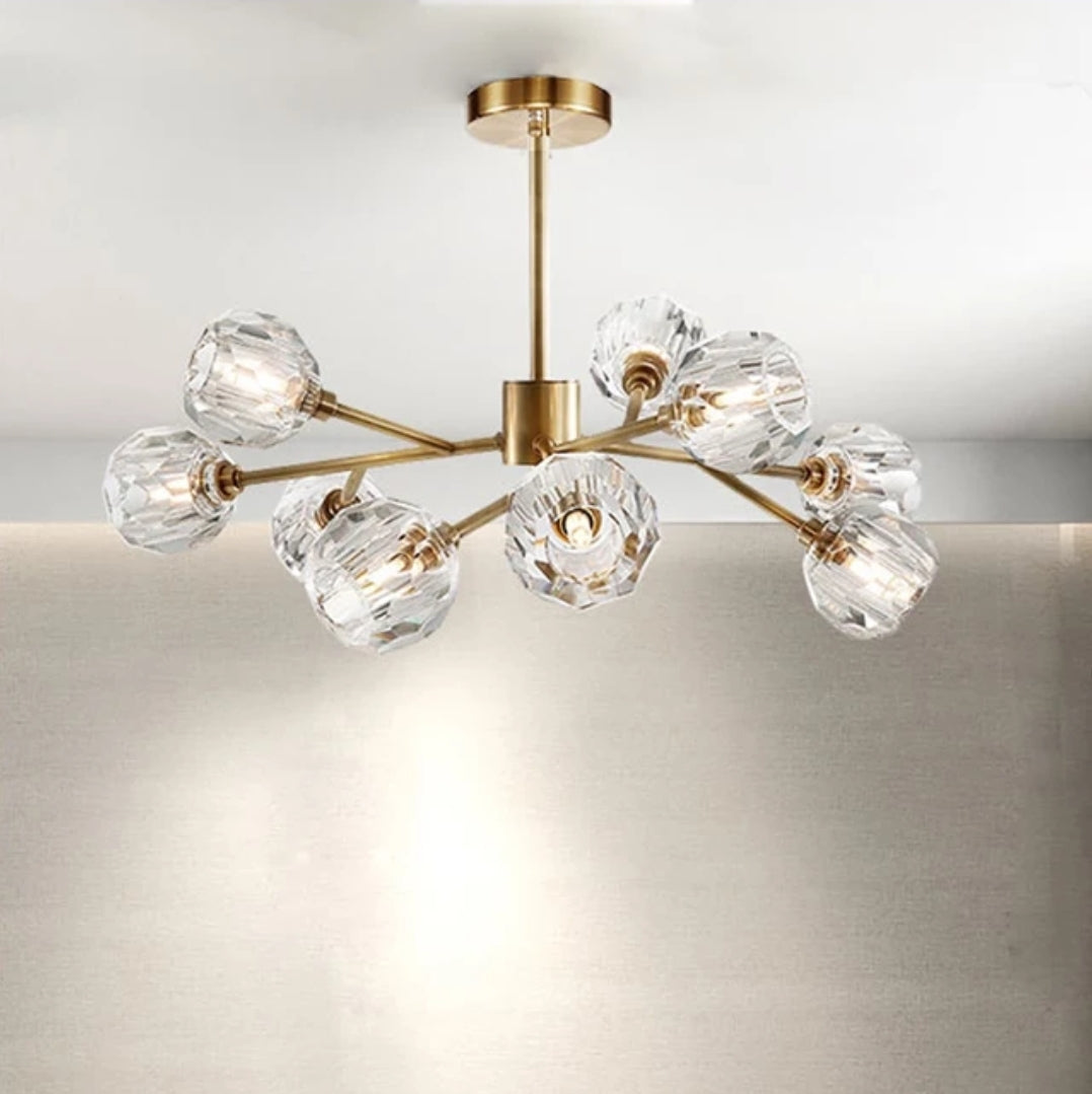Cherry Tree Crystal Chandelier - Gold/Black - Reflect Lighting