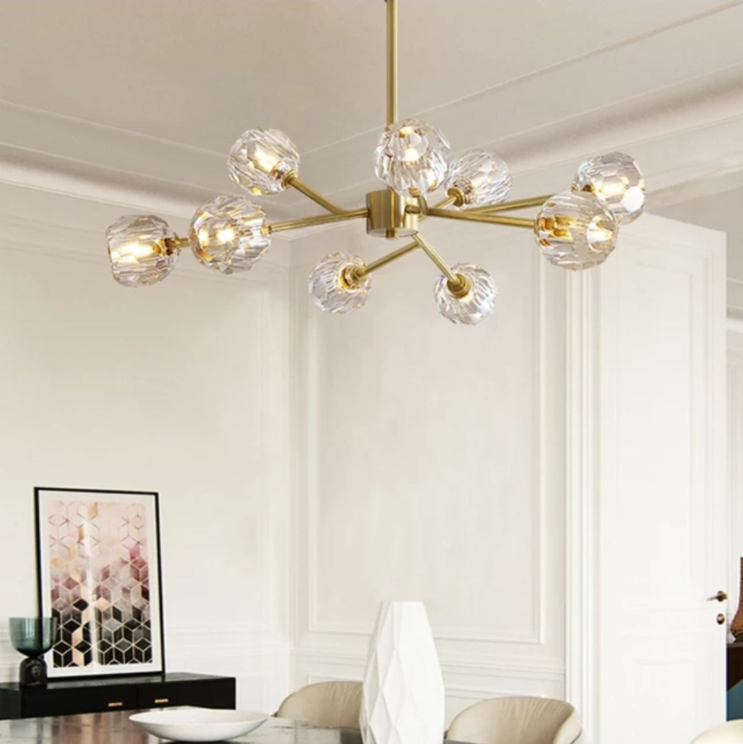 Cherry Tree Crystal Chandelier - Gold/Black - Reflect Lighting