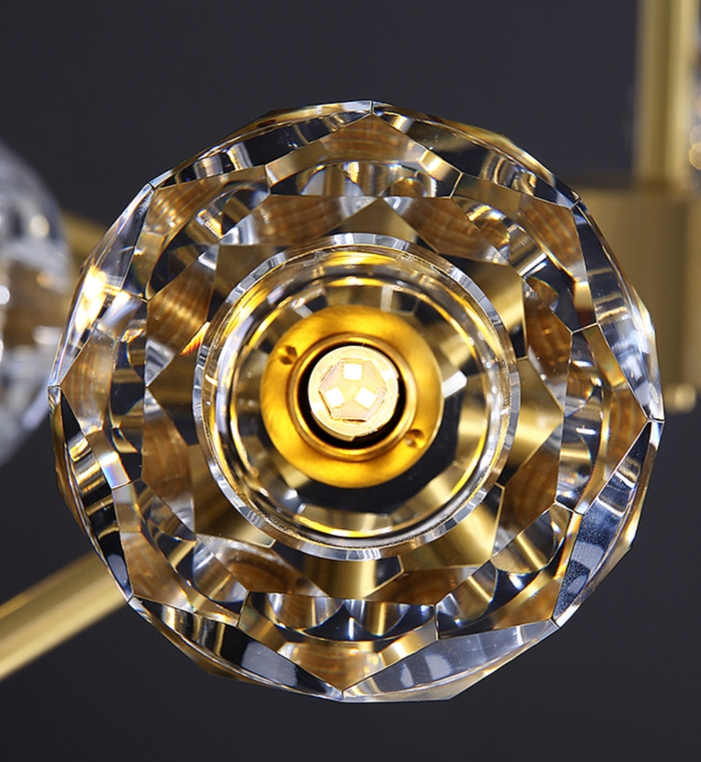 Cherry Tree Crystal Chandelier - Gold/Black - Reflect Lighting