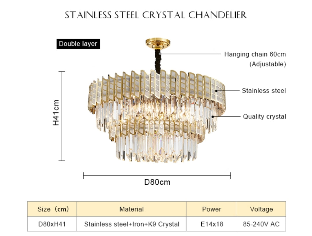 Bee Hive Gold Crystal Chandelier-Round/Rectangle - Reflect Lighting