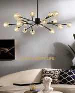 Cherry Tree Crystal Chandelier - Gold/Black - Reflect Lighting