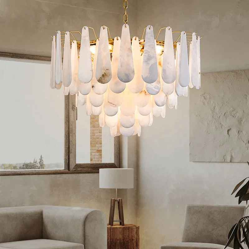 Lalma Copper Marble Chandelier