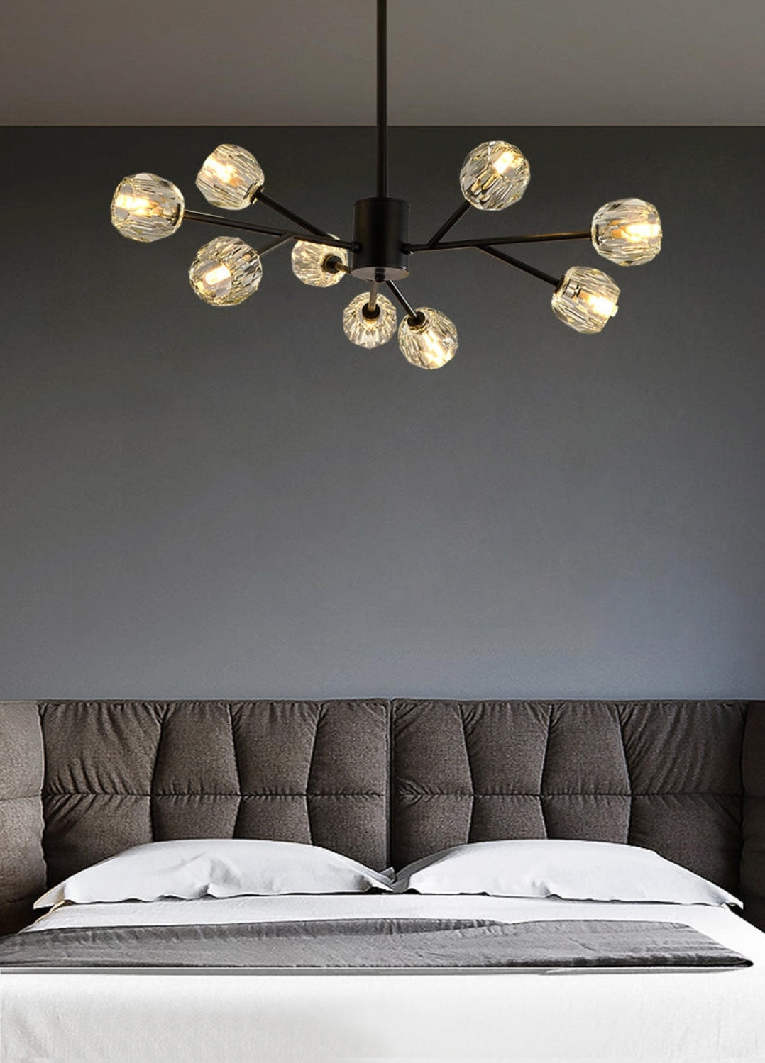 Cherry Tree Crystal Chandelier - Gold/Black - Reflect Lighting