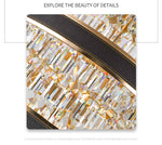 Odelia Grullon Leather Crystal Golden Chandelier