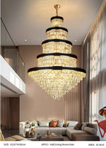 Odelia Grullon Leather Crystal Golden Chandelier