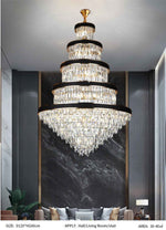 Odelia Grullon Leather Crystal Golden Chandelier
