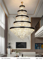 Odelia Grullon Leather Crystal Golden Chandelier