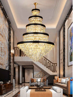 Odelia Grullon Leather Crystal Golden Chandelier