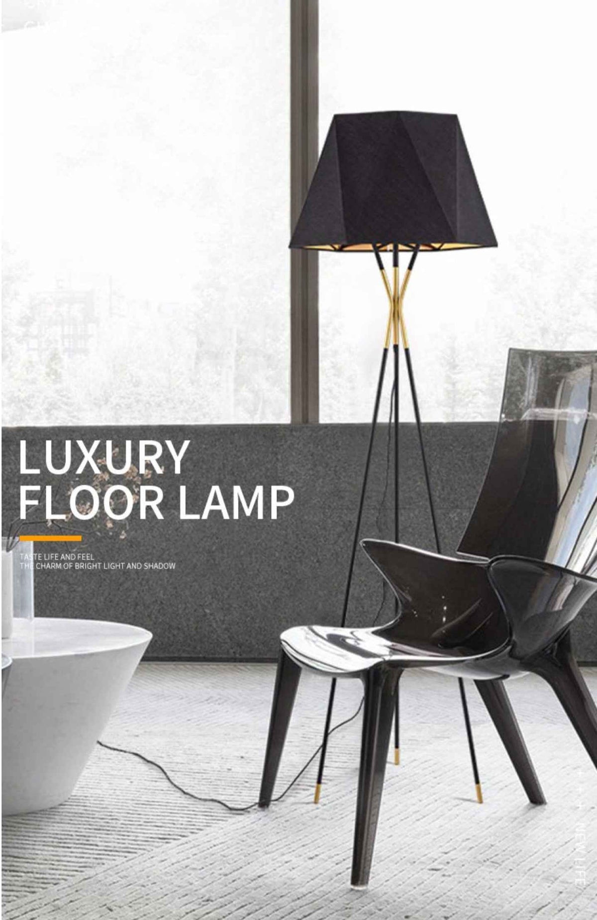 Buchholtz Floor Lamp- Gold/Rose Gold