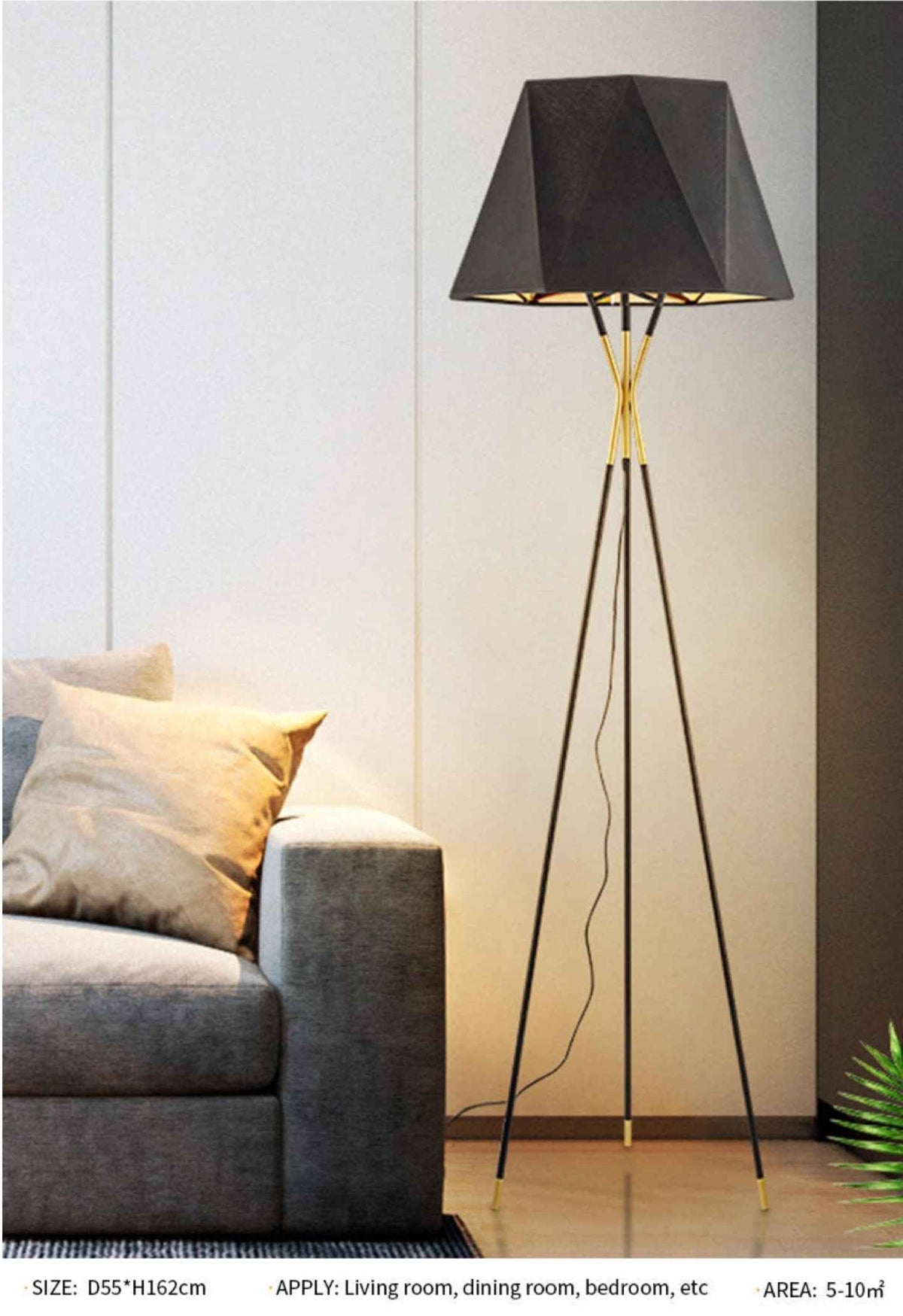 Buchholtz Floor Lamp- Gold/Rose Gold
