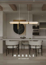 Snow Flake Marble Copper Chandelier