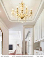 Copper Glow Crystal Pear Chandelier