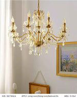 Copper Glow Crystal Pear Chandelier