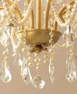Copper Glow Crystal Pear Chandelier