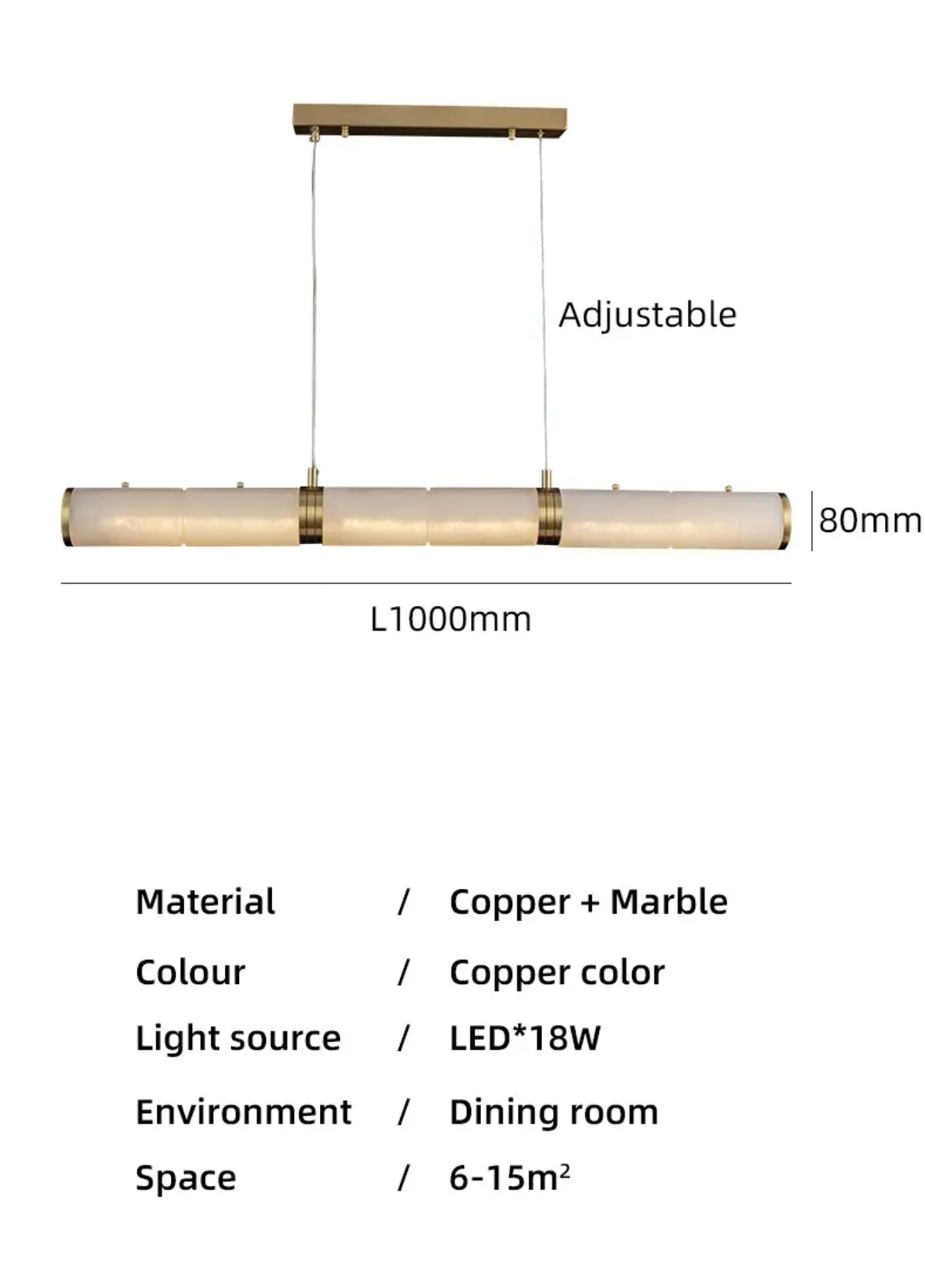 Snow Flake Marble Copper Chandelier - Reflect Lighting