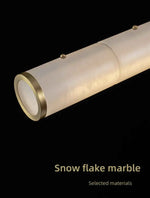 Snow Flake Marble Copper Chandelier
