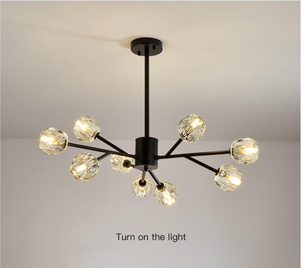 Cherry Tree Crystal Chandelier - Gold/Black - Reflect Lighting
