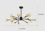 Cherry Tree Crystal Chandelier - Gold/Black - Reflect Lighting