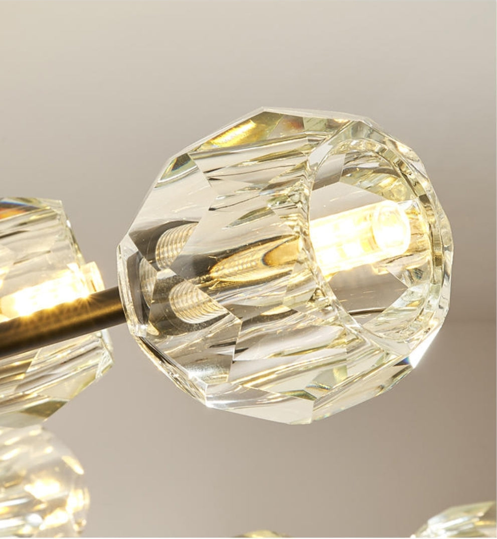 Cherry Tree Crystal Chandelier - Gold/Black - Reflect Lighting