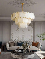 Vredenburgh Marble Gold Chandelier
