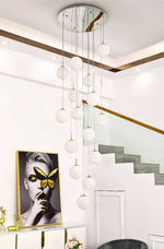 Aahil Gold Staircase Chandelier
