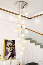 Aahil Gold Staircase Chandelier