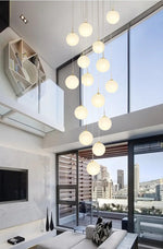 Aahil Gold Staircase Chandelier