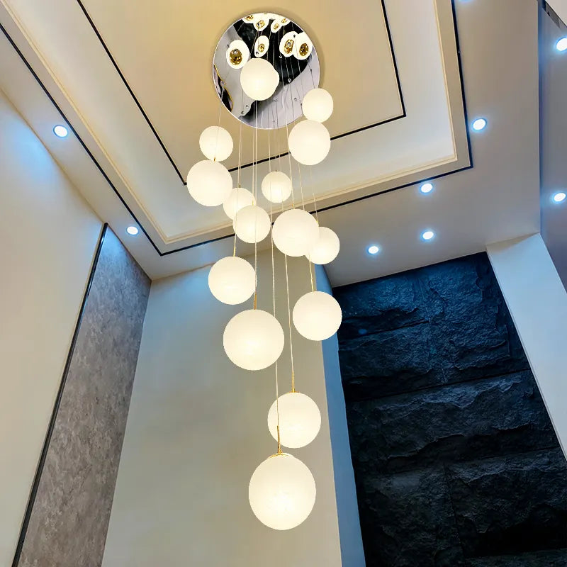 Aahil Gold Staircase Chandelier