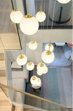 Aahil Gold Staircase Chandelier