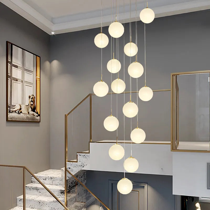 Aahil Gold Staircase Chandelier