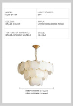 Vredenburgh Marble Gold Chandelier