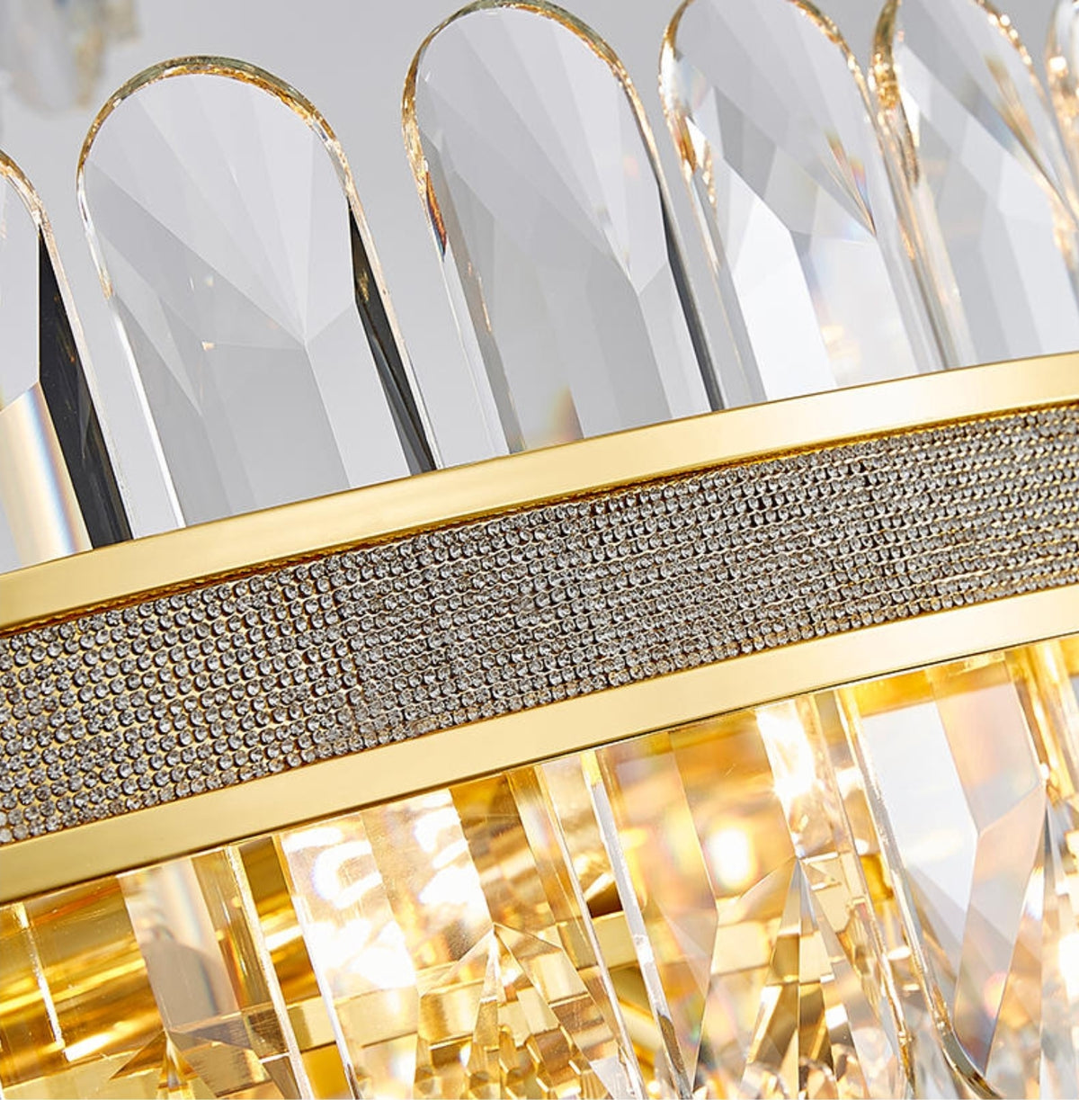 Clemence Silver Gems Chandelier- Round/Rectangle - Reflect Lighting