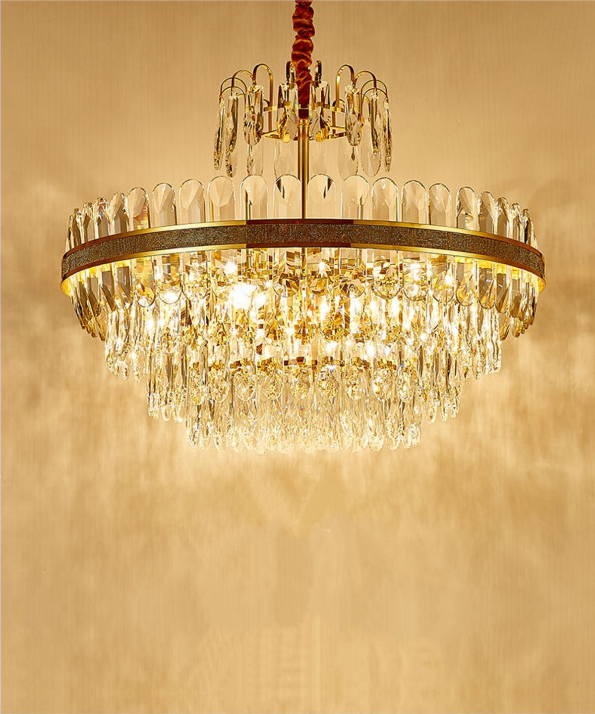 Clemence Silver Gems Chandelier- Round/Rectangle - Reflect Lighting