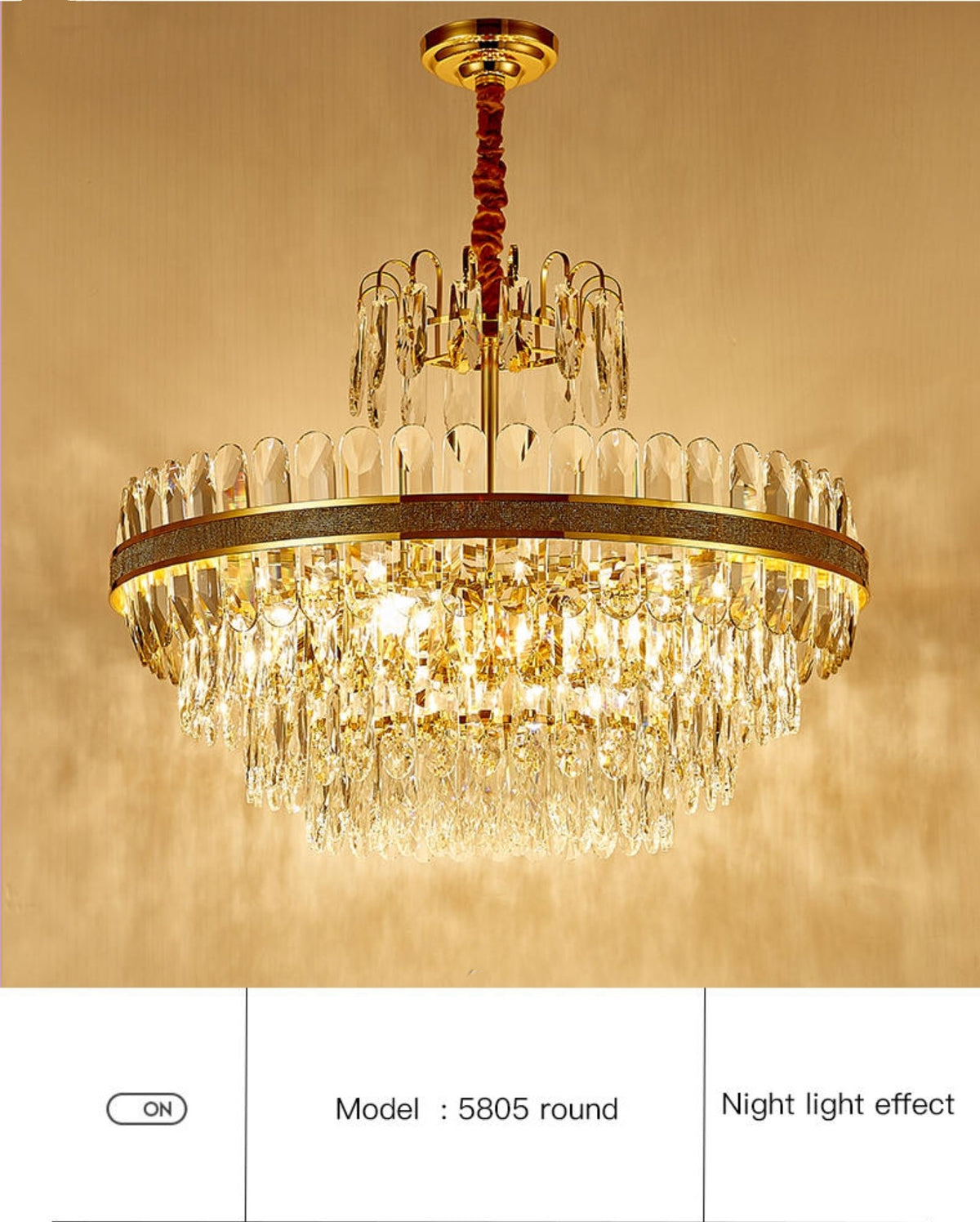 Clemence Silver Gems Chandelier- Round/Rectangle - Reflect Lighting