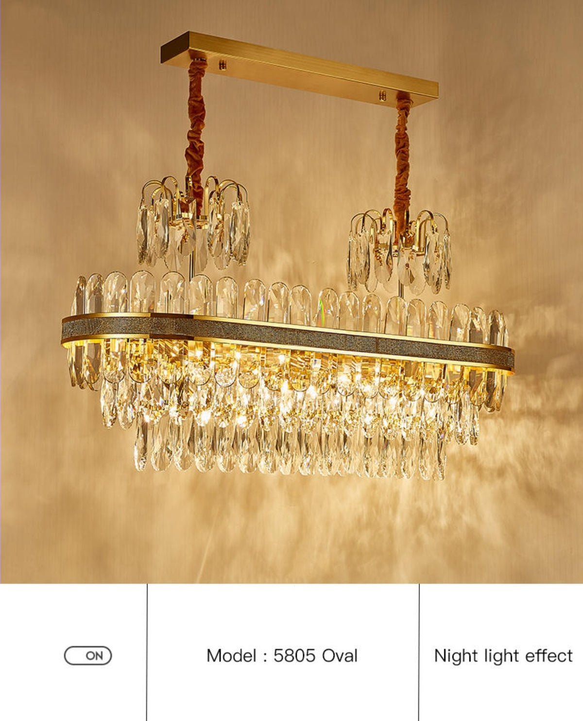 Clemence Silver Gems Chandelier- Round/Rectangle - Reflect Lighting