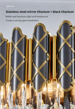 Demi Gold Crystal Chandelier-Round/Rectangle - Reflect Lighting