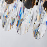 Demi Gold Crystal Chandelier-Round/Rectangle - Reflect Lighting