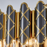 Demi Gold Crystal Chandelier-Round/Rectangle - Reflect Lighting