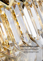 Maribel Crystal Chandelier Light- Round/Rectangle - Reflect Lighting