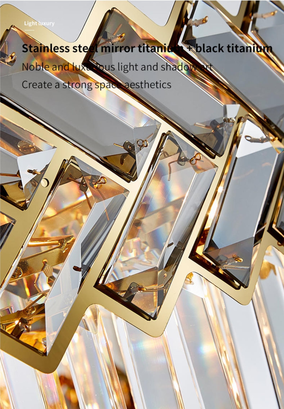 Maribel Crystal Chandelier Light- Round/Rectangle - Reflect Lighting