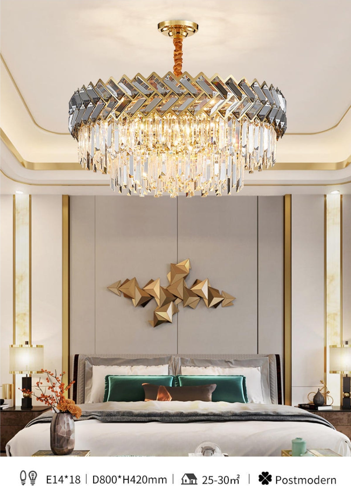 Maribel Crystal Chandelier Light- Round/Rectangle - Reflect Lighting