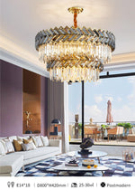 Maribel Crystal Chandelier Light- Round/Rectangle - Reflect Lighting