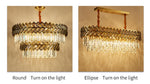 Maribel Crystal Chandelier Light- Round/Rectangle - Reflect Lighting