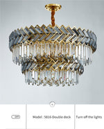Maribel Crystal Chandelier Light- Round/Rectangle - Reflect Lighting